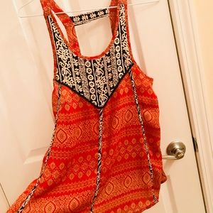 SWELL Moroccan Print Open Back Tank Top